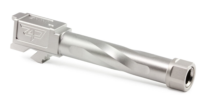Zaffiri Precision threaded stainless barrel for Glock 19 Gen 1-5 with sleek design and high-quality finish.
